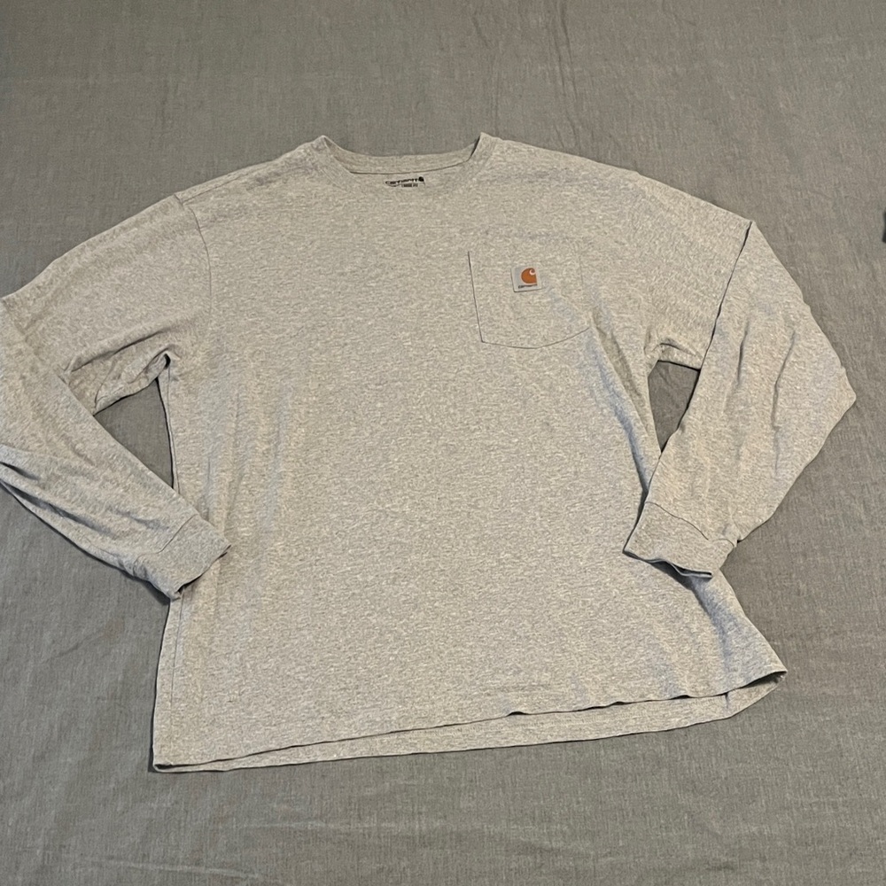 Carhartt Men's Heather Gray Long Sleeve Tee
